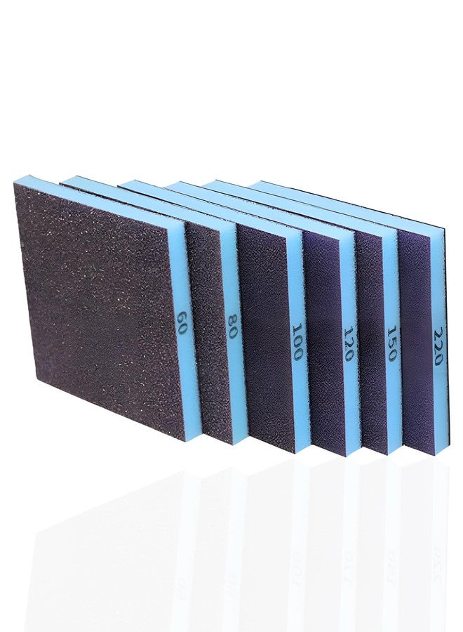 Buildcon 6 Pcs Sand Paper, 120 Grit Sandpaper for Wood and Metal, 12 * 10 * 1.2cm Wet and Dry Sandpaper for Cars for Cleaning Wall - Image 1